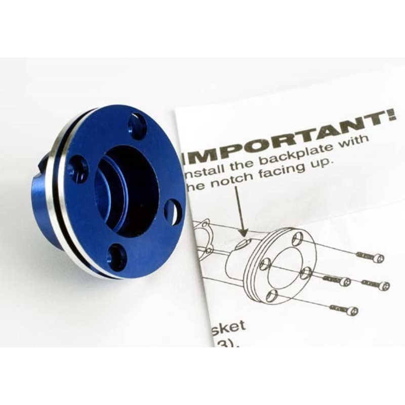 Traxxas 4012 – Backplate machined aluminum (blue-anodized)(requires electric bump starter) (not for use with Nitro Stampede)