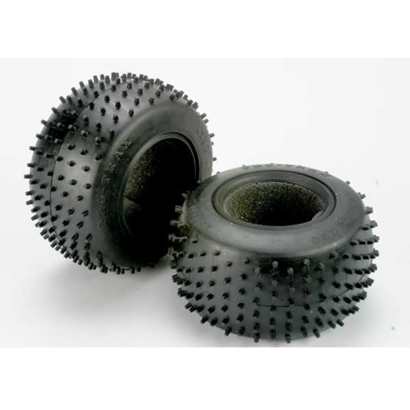 Traxxas 4790R – Tires Pro-Trax spiked 2.2 (soft-compound)(rear) (2)/ foam inserts (2)