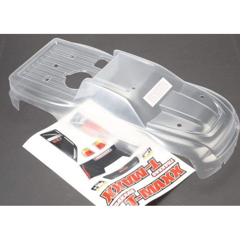 Traxxas 4921 – Body T-Maxx (long wheelbase) (clear requires painting)/ window lights decal sheet