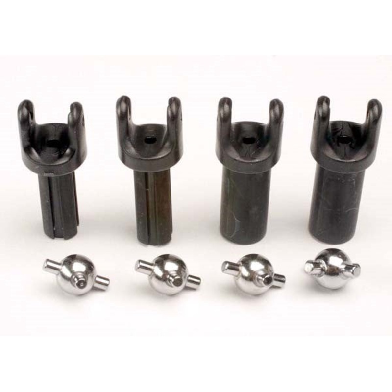 Traxxas 4949X – Half shafts short (heavy duty) (external-splined (2) & internal-splined (2))/ metal u-joints (4)