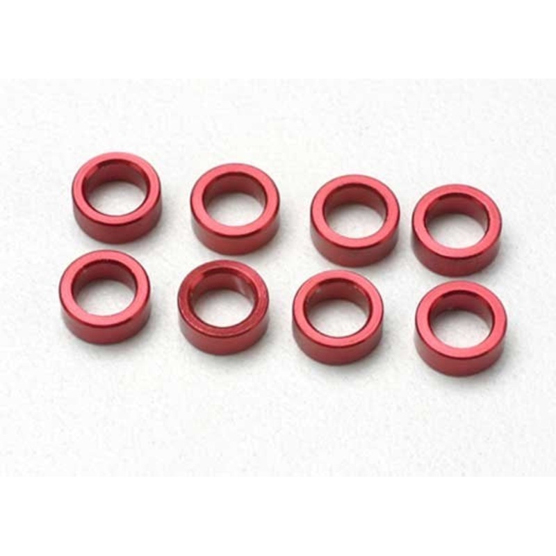 Traxxas 5133 – Spacer pushrod (aluminum red) (use with 5318 or 5318X pushrod and 5358 progressive 2 rockers) (8)