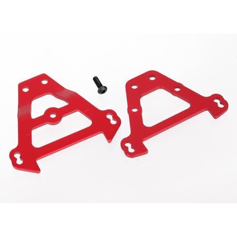 Traxxas 5323R – Bulkhead Tie Bars Front & Rear (Red-Anodized Aluminum)