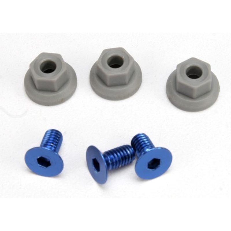 Traxxas 5512 – Wing mounting hardware (4x8mmCCS (aluminum)(3)/ 4x7mm flanged NL (3)