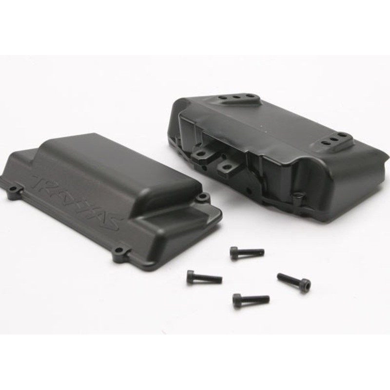 Traxxas 5515X – Battery Box bumper (rear) (includes battery case with bosses for wheelie bar cover and foam pad)