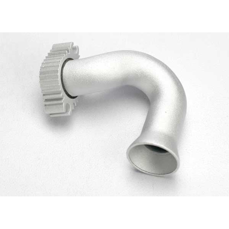 Traxxas 5540 – Header exhaust (Jato) (tubular aluminum clear anodized) (TRX 2.5 2.5R 3.3)