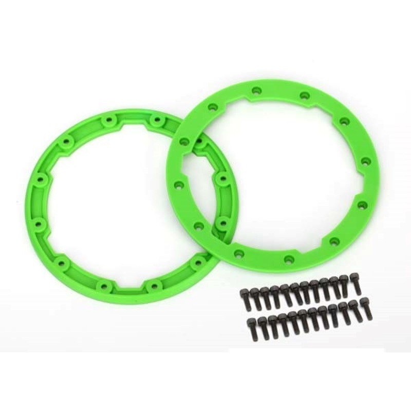Traxxas 5664 – Sidewall protector beadlock-style (green) (2)/ 2.5x8mm CS (24)