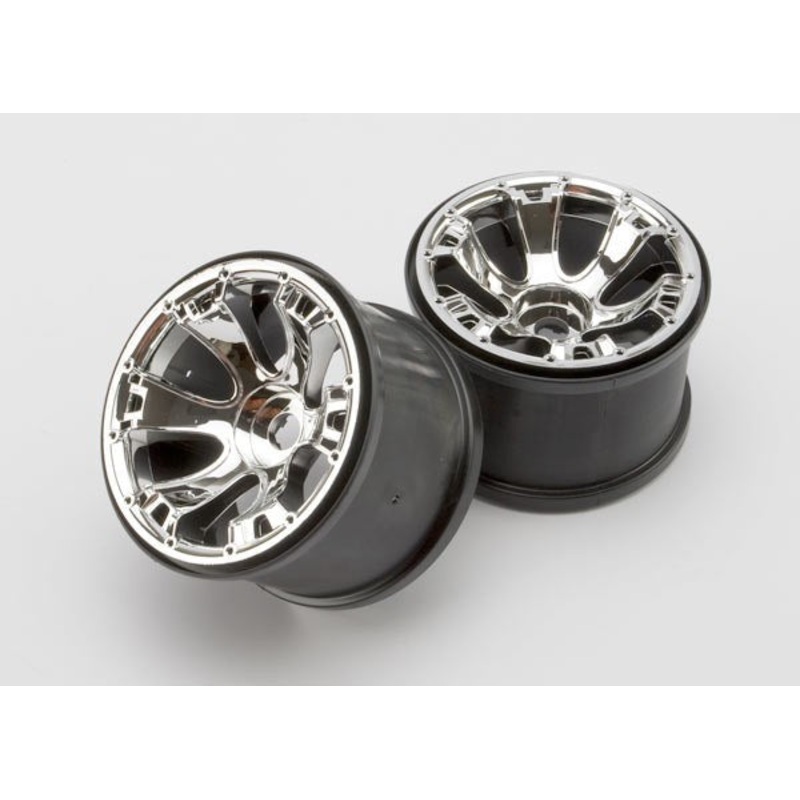 Traxxas 5671 – Wheels Geode 3.8 (Chrome) (2) (Use With 17Mm Splined wheel hubs & nuts)