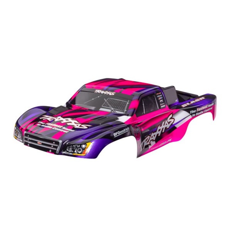 Traxxas 5851-PINK BODY SLASH 2WD PINK/PRPL CLIPLESS