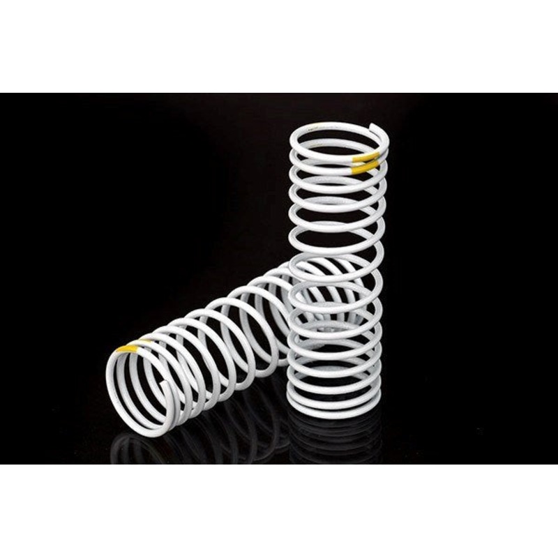 Traxxas 5856 – Springs Front (White) (Progressive +20% Rate Yellow Stripe) (2)