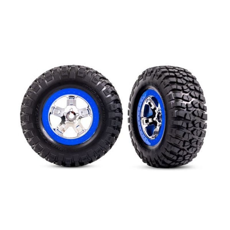 Traxxas 5868A WHEELS SCT CHRM BLU BDLK 4WD