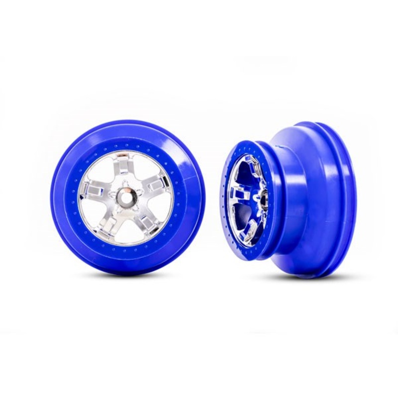 Traxxas 5870A WHEELS SCT CHRM BLU BDLK 2WD F