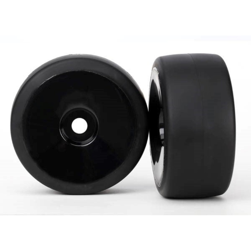 Traxxas 6473 – Black Dished Wheels Slick Tires (S1 Compound) (2)