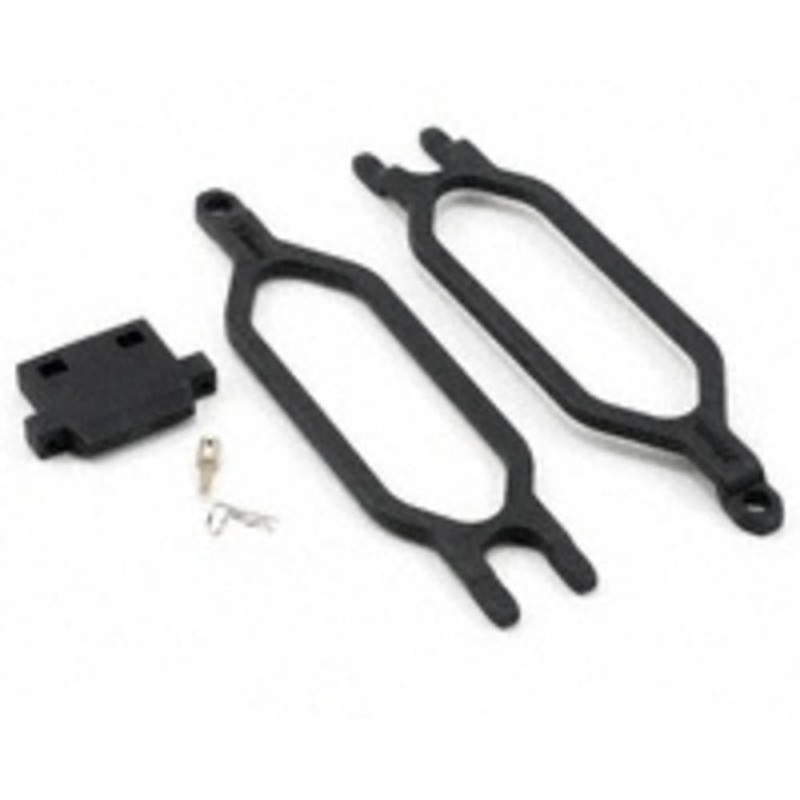 Traxxas 6727 – Hold down battery (2)/ hold down retainer/ battery post/ angled body clip
