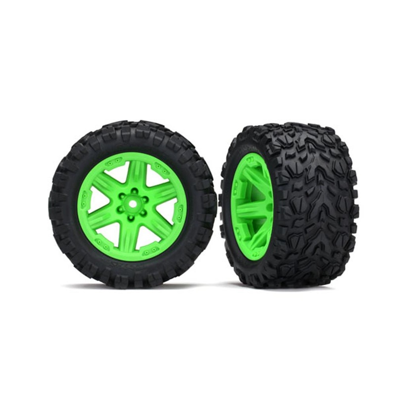 Traxxas 6774G – 2.8′ RXT green wheels Talon Extreme tires (2)