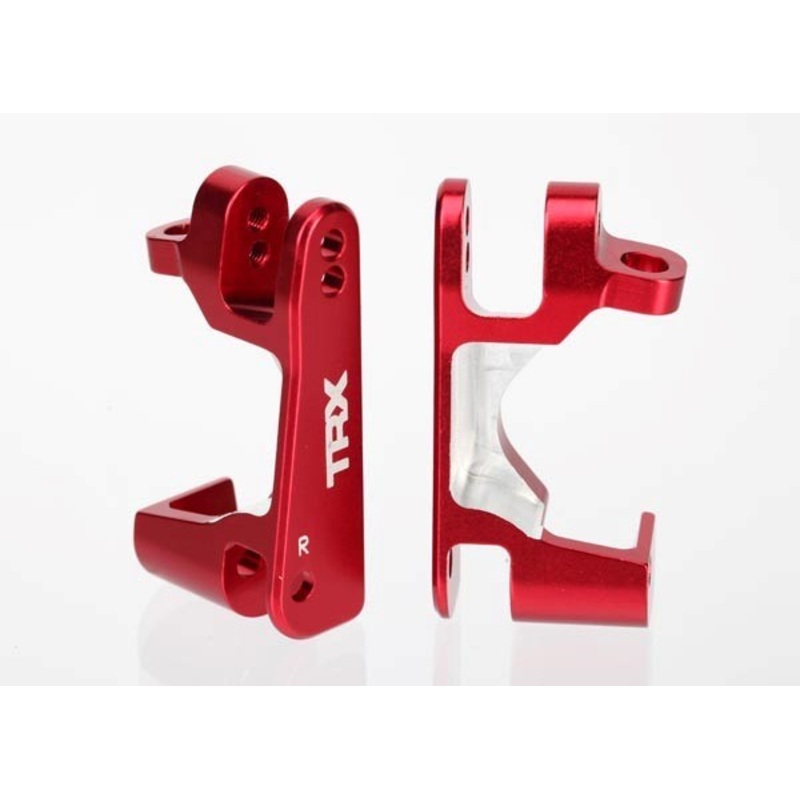 Traxxas 6832R – Caster Blocks (C-Hubs) 6061-T6 Aluminum Left & Right (Red-Anodized)