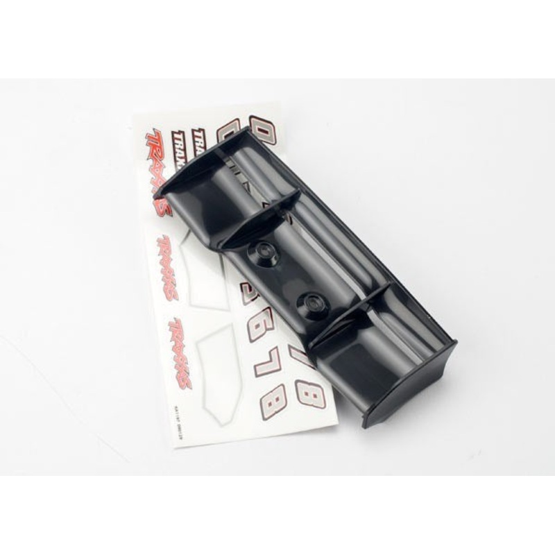 Traxxas 7122 – Wing 1/16 E-Revo (Black)/ Decal Sheet