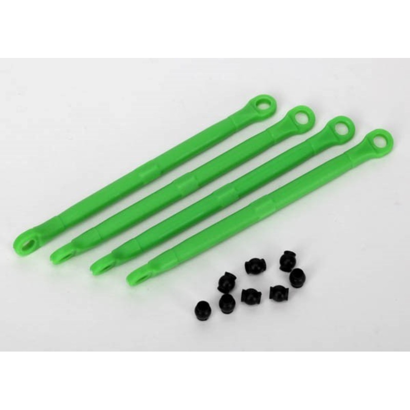 Traxxas 7138G – Toe link front & rear (molded composite) (green) (4)/ hollow balls (8)