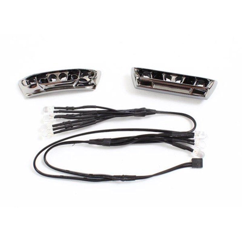 Traxxas 7186 – LED lights light harness (4 clear 4 red)/ bumpers front & rear/ wire ties (3) (requires power supply #7286A)