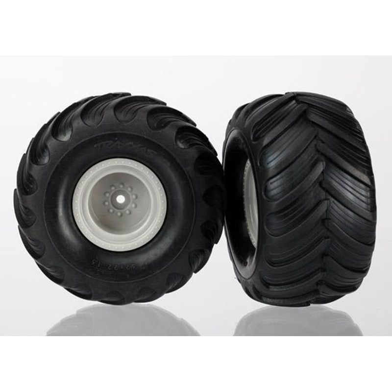 Traxxas 7265 – Tires & Wheels Assembled Grey Wheels (2)
