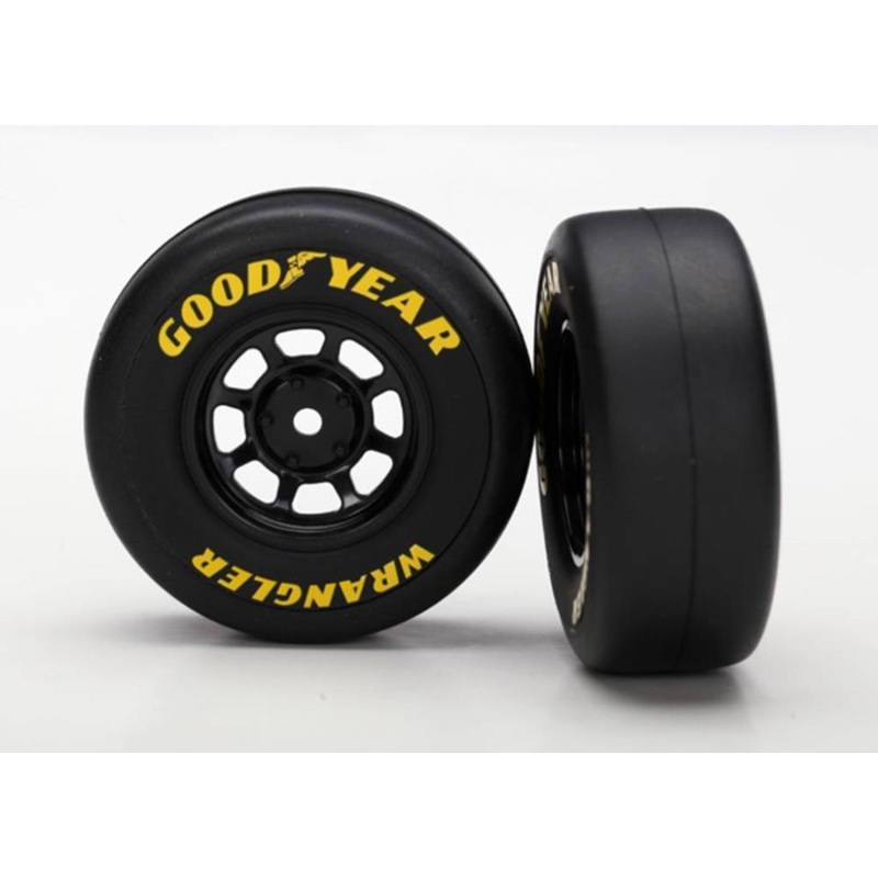 Traxxas 7378 – 8-Spoke Wheels Black 1.9 Goodyear Wrangler Tires (2)