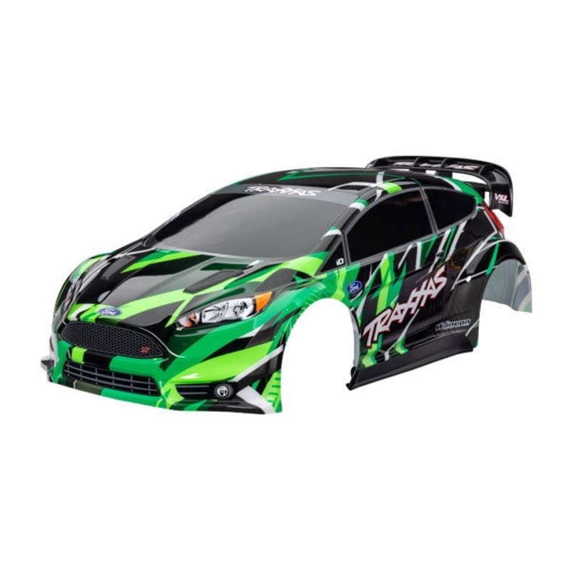 Traxxas 7427-GRN Body Ford Fiesta St Rally Vxl Green