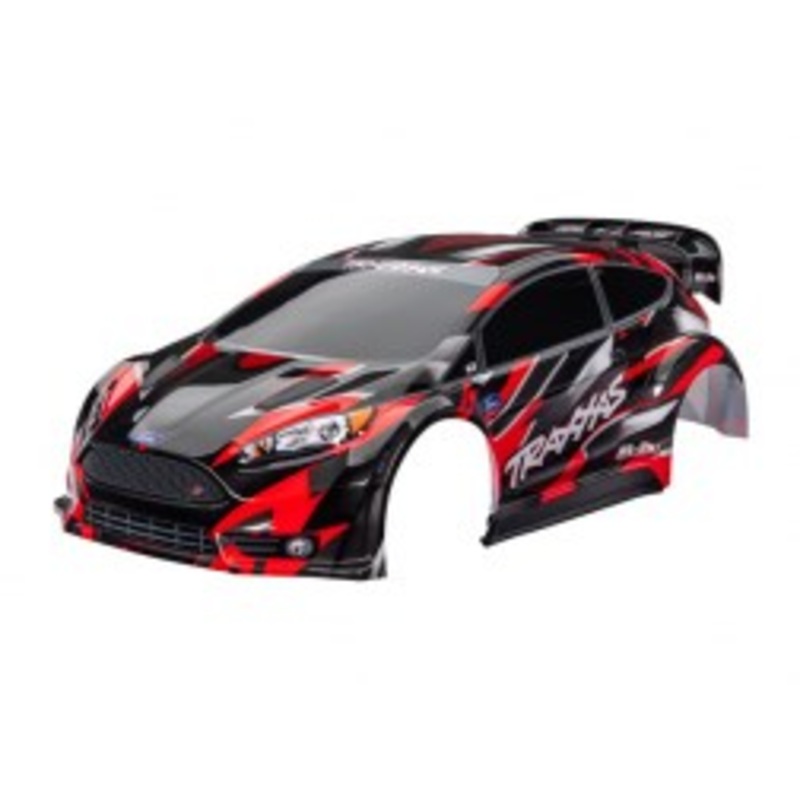 Traxxas 7418-RED BODY FORD FIESTA ST RALLY BL RED