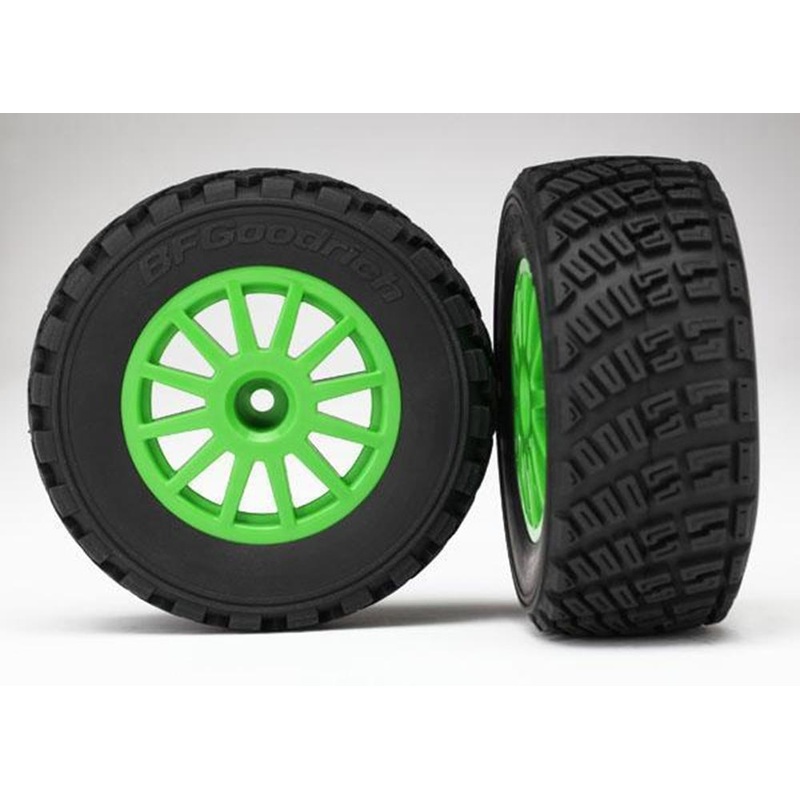 Traxxas 7473X – Green Wheels Bfgoodrich Rally Gravel Pattern Tires (2)