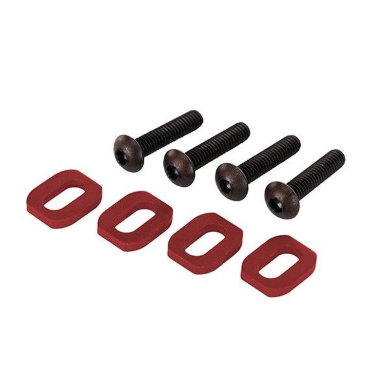 Traxxas 7759R – Washers motor mount aluminum (red-anodized) (4)/ 4x18mm BCS (4)