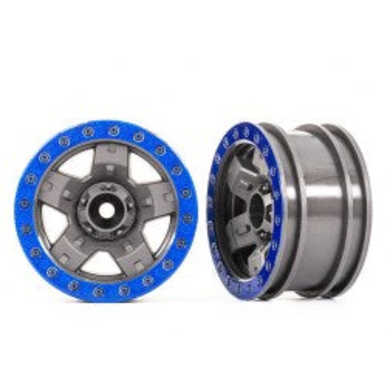 Traxxas 8180-BLUE WHEELS TRX-4 SPRT 2.2 GRAY BLUE BL