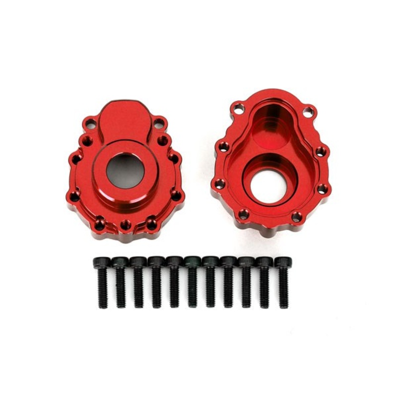 Traxxas 8251R Portal housings outer 6061-T6 aluminum (red-anodized) (2)/ 2.5×10 CS (12)
