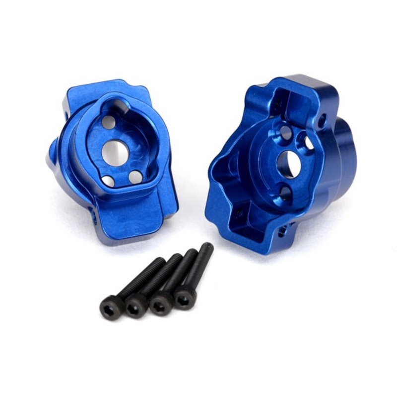 Traxxas 8256X Portal drive axle mount rear blue-anodized aluminum