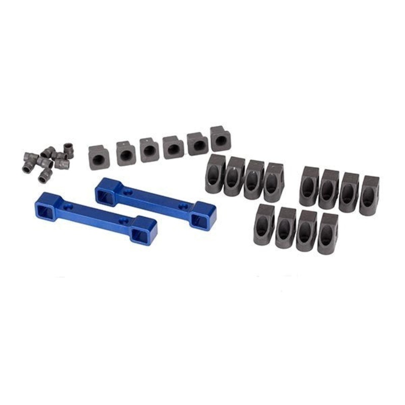 Traxxas 8334X – Mounts Suspension Arms Blue-Anodized Aluminum