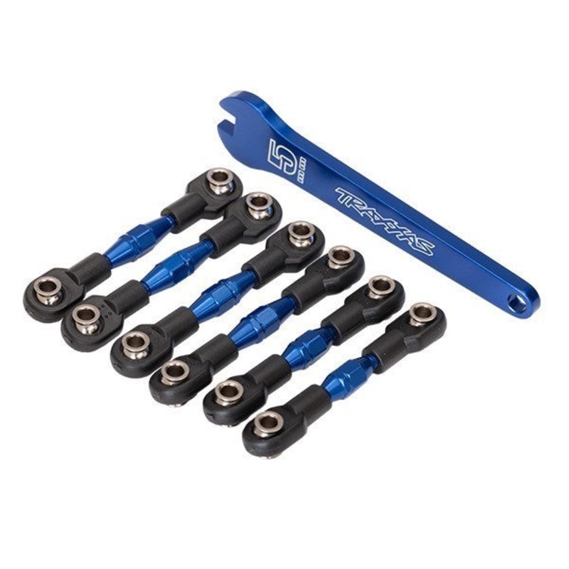 Traxxas 8341X – Turnbuckles and Camber links Aluminum Blue-Anodized