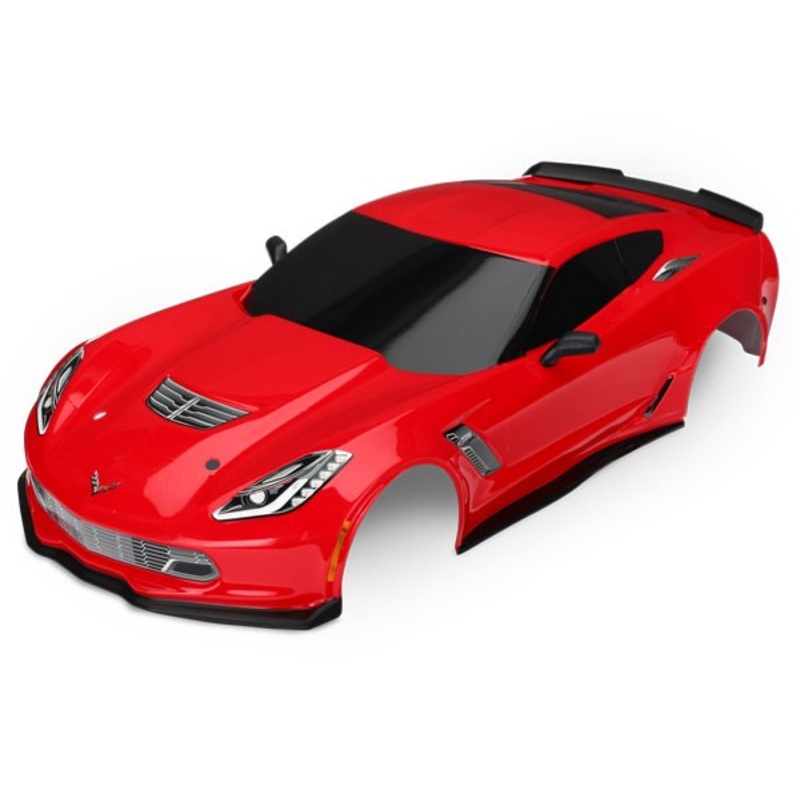 Traxxas 8386R Body Chevrolet Corvette Z06 red (painted decals applied)