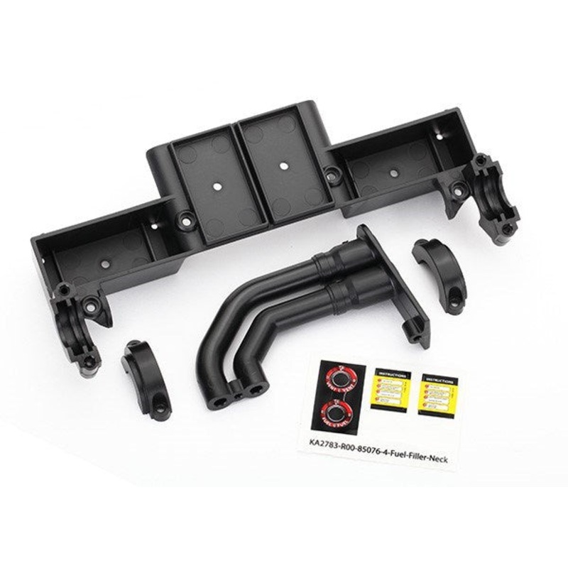 Traxxas 8420 – Chassis tray/ driveshaft clamps/ fuel filler (black)