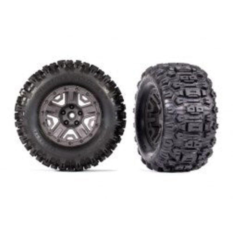 Traxxas 9072-GRAY T&W CHAR GRY 2.8 WHL/SLDGEHMMR