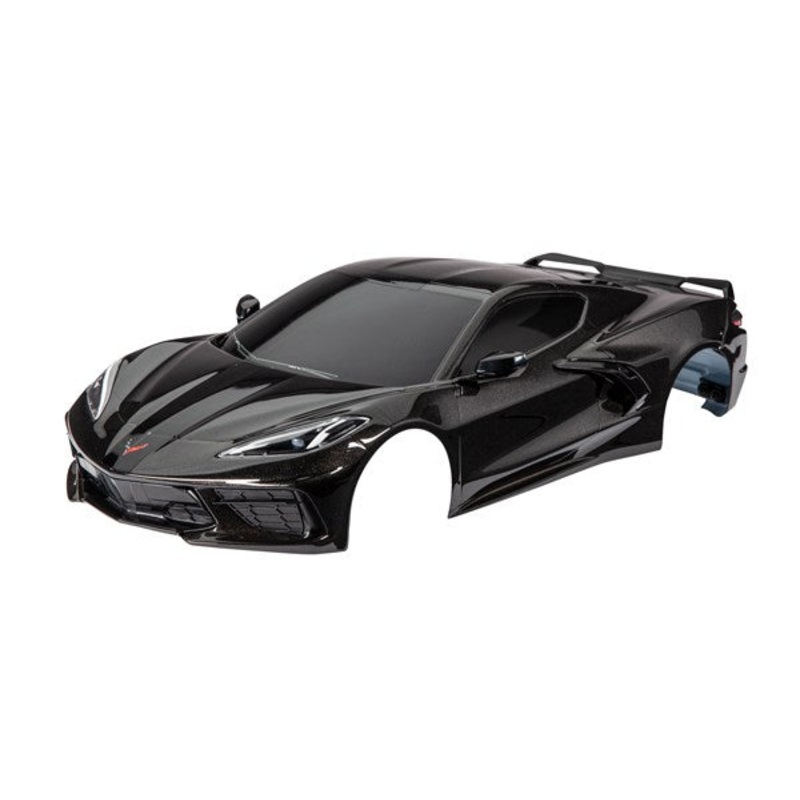 Traxxas 9311A Body Chevrolet Corvette Stingray complete (black) (painted decals applied)