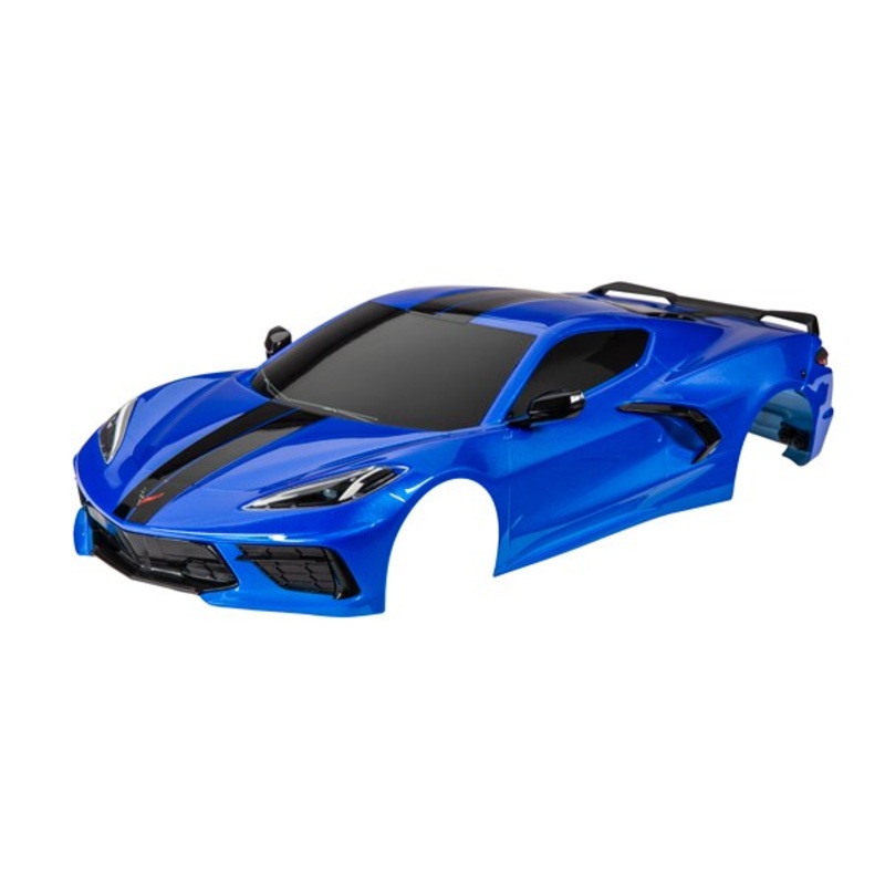 Traxxas 9311X Body Chevrolet Corvette Stingray complete (blue) (painted decals applied)