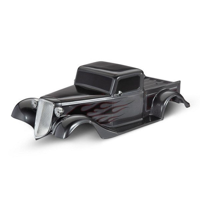 Traxxas 9335X – Body Factory Five ’35 Hot Rod Truck complete (graphite) (painted decals applied)