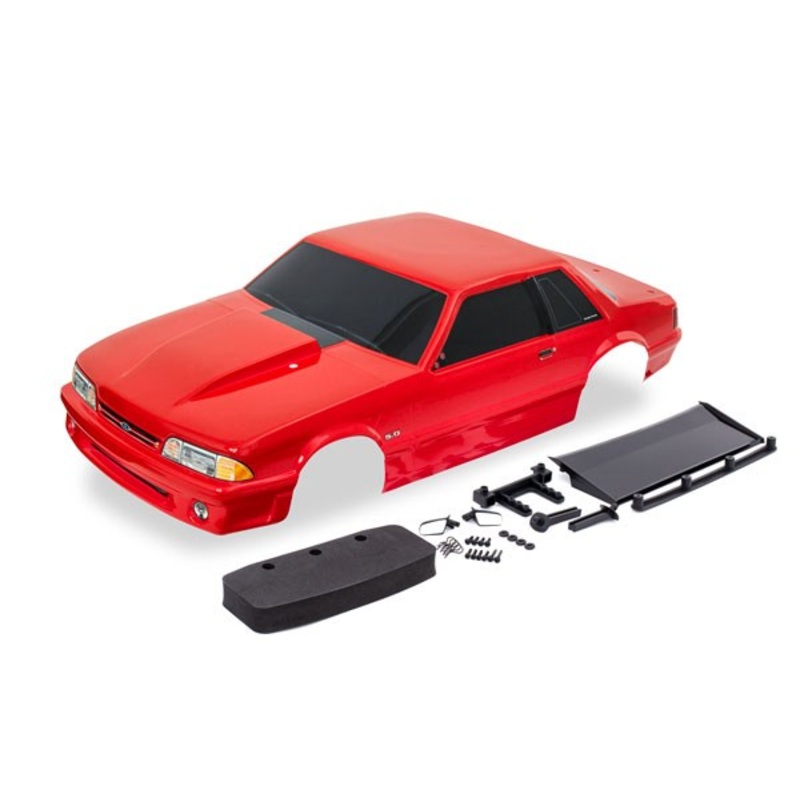 Traxxas 9421R Body Ford Mustang Fox Body red (painted decals applied)