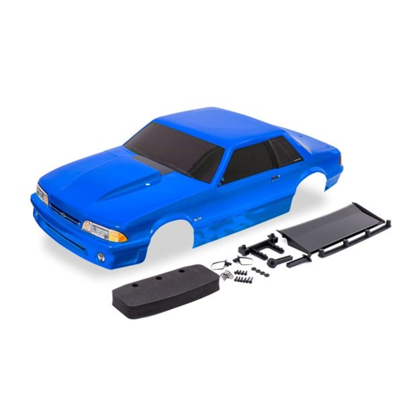 Traxxas 9421X Body Ford Mustang Fox Body blue (painted decals applied)