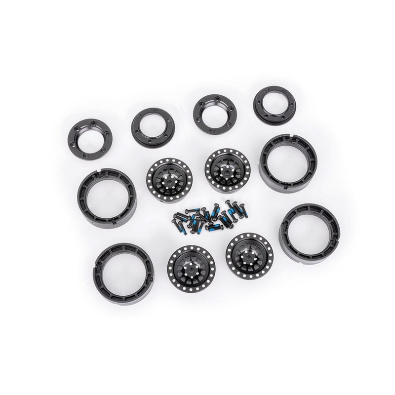 Traxxas 9881-BLK Wheels 1.0 Alum Black (4)