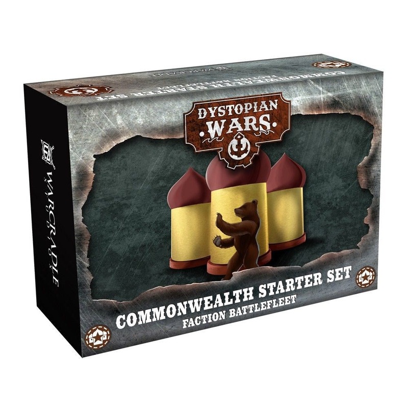 Warcradle DWA270000 Dystopian Wars: Commonwealth Starter Set –  Faction Battlefleet
