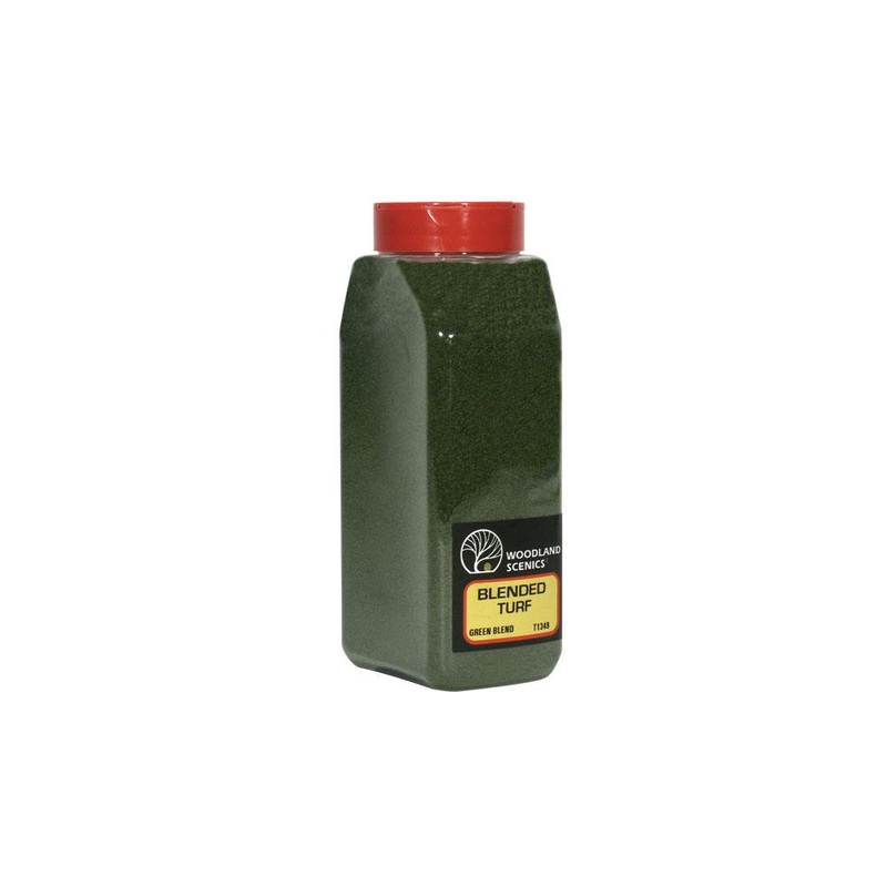 Woodland Scenics T1349 Blended Turf Green Blend (57.7 in^3/945 cm^3) – Shaker