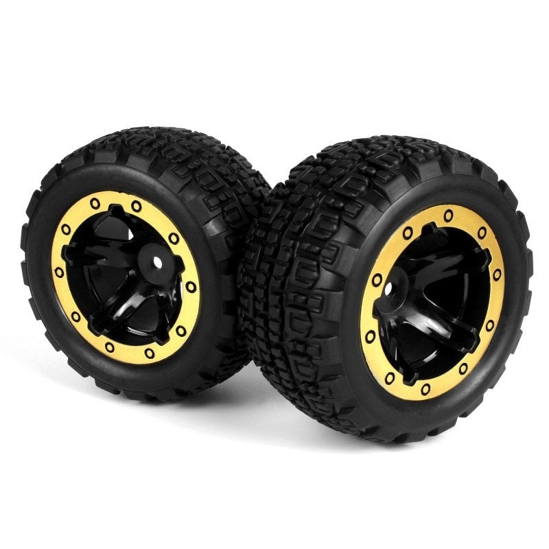 Blackzon 540095 Wheel & Tire Slyder ST Black/Gold (2)
