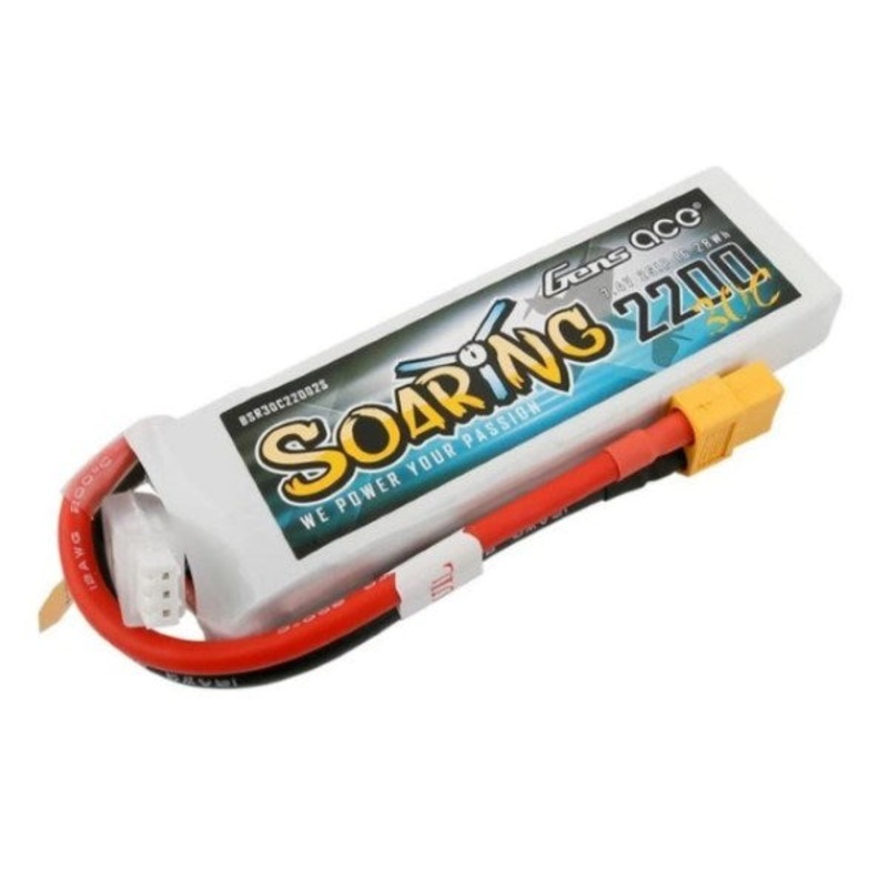 Gens Ace GA2200-2S30-S-XT60 2200mAh 2S 7.4v 30C with XT60