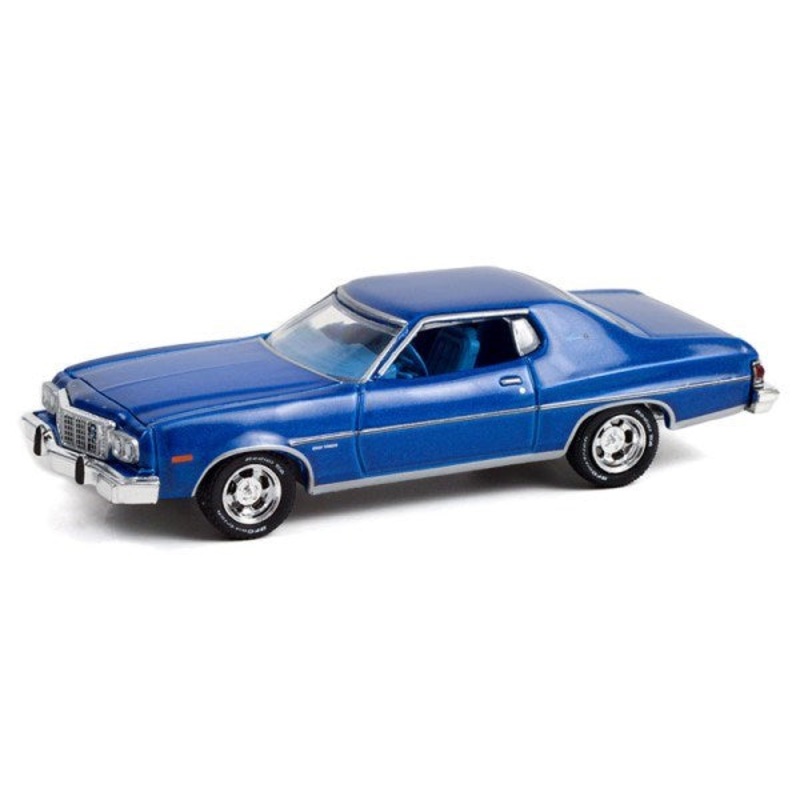 GreenLight 13310-B 1/64 1974 Ford Gran Torino Sport 2-Door – Medium Blue Metallic