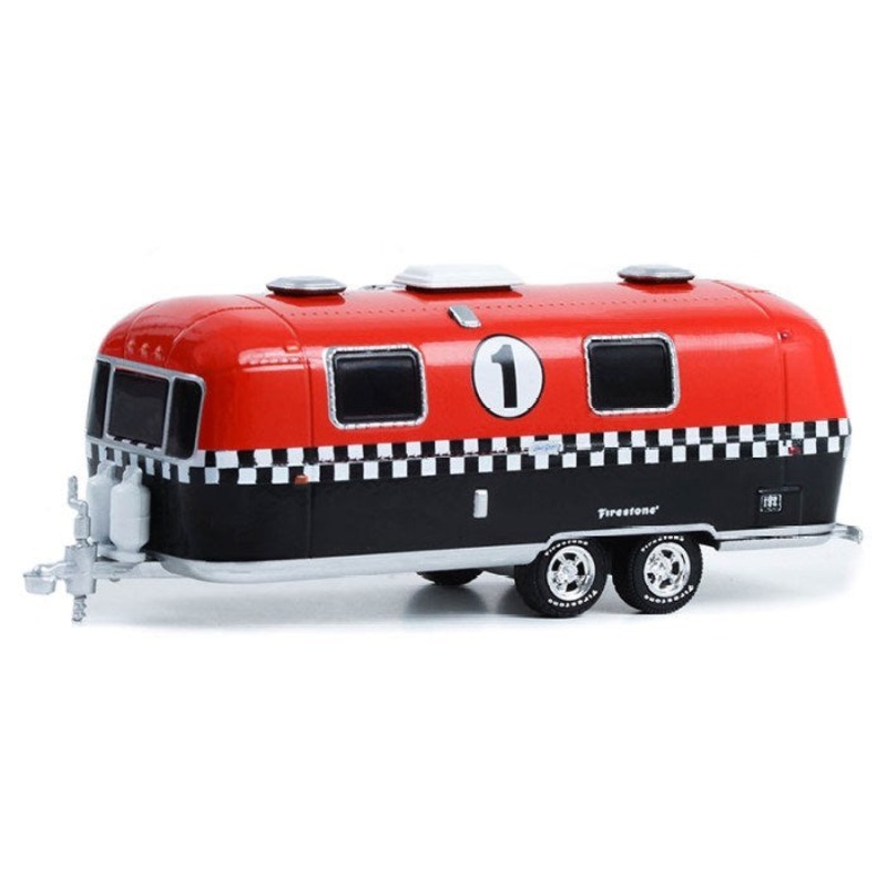 GreenLight 34130-C 1/64 1971 Airstream Double-Axle Land Yacht Safari Custom #1 – Firestone Racing