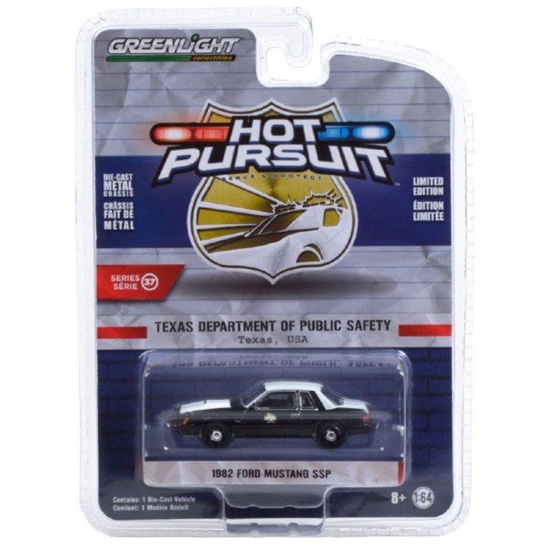 GreenLight 42950-A 1/64 1982 Ford Mustang SSP – Texas Dept. of Public Safety