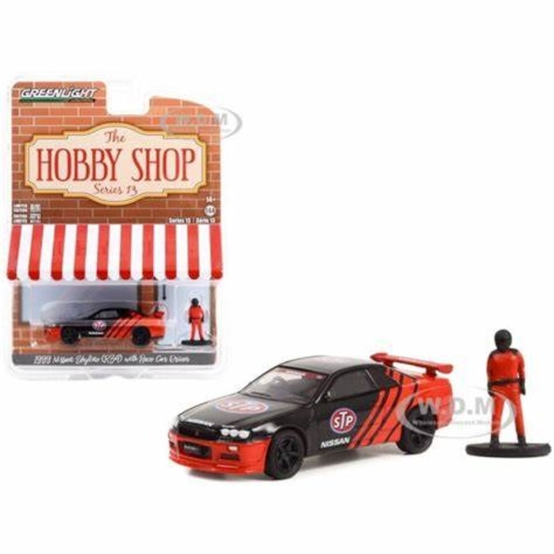 GreenLight GL-97130-E 1/64 1999 Nissan Skyline (R34) with Race Driver